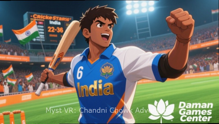 Myst VR: Chandni Chowk Adventures - Market Details Myst VR: Chandni Chowk Adventures - Screenshot showing detailed virtual shops with Indian spices, textiles and street food vendors